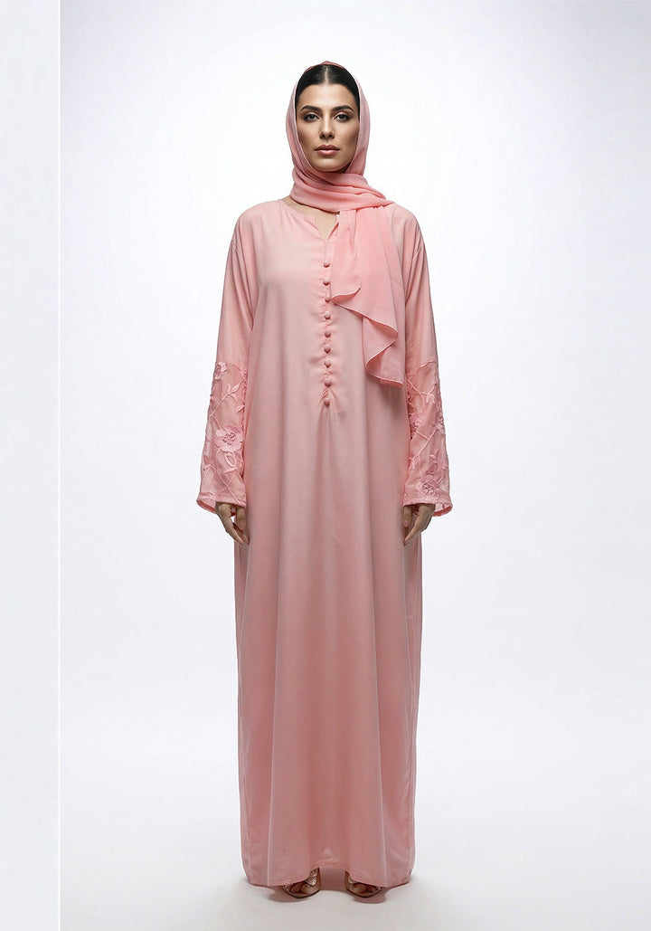 Floral Pink Abaya