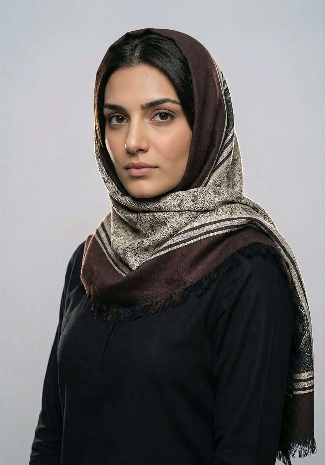 Diba Pashmina Hijab Brown