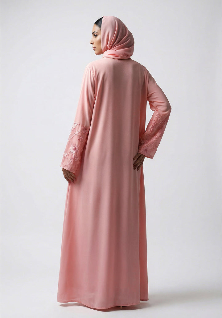 Floral Pink Abaya