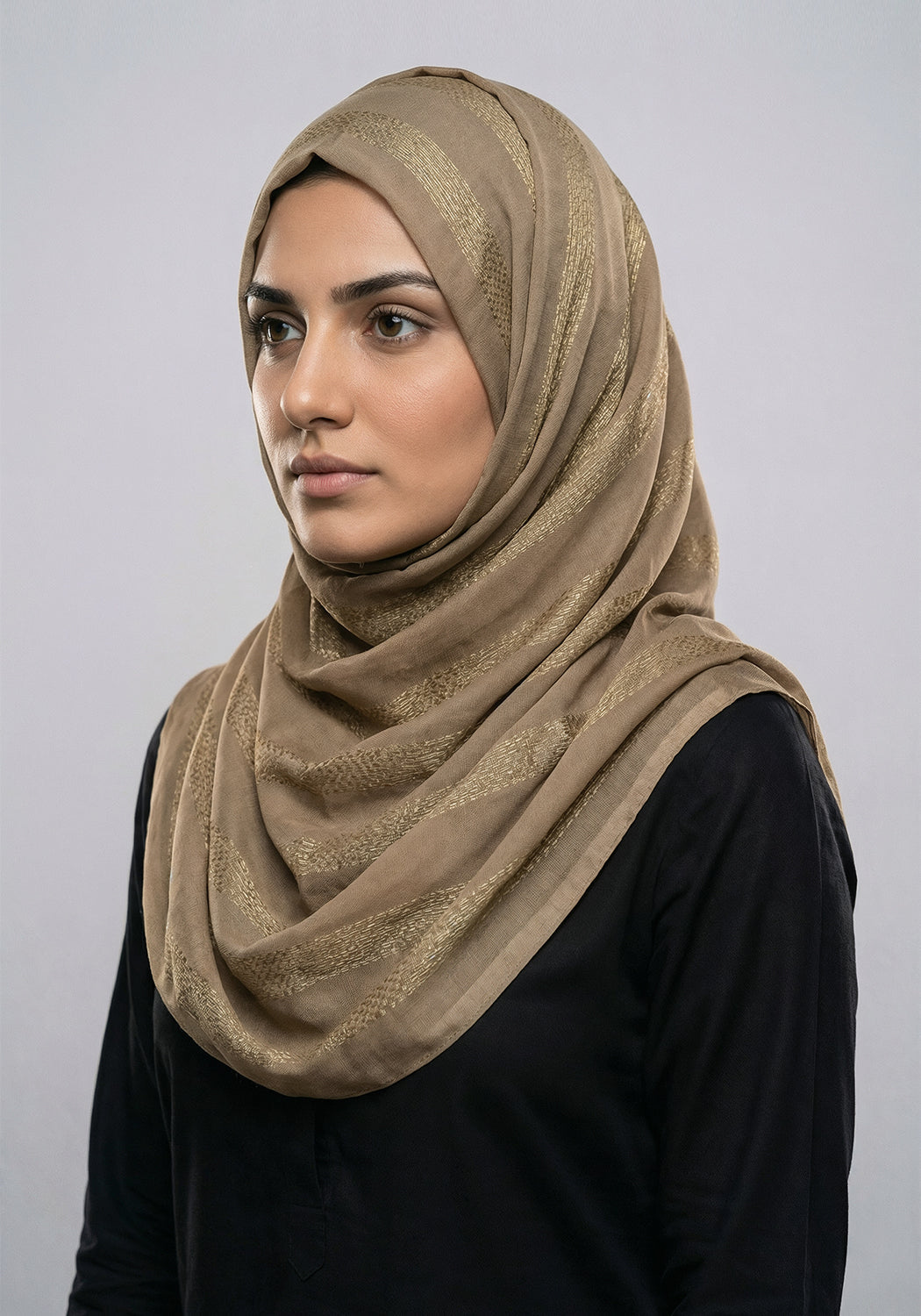 Asima Lawn Hijab Brown