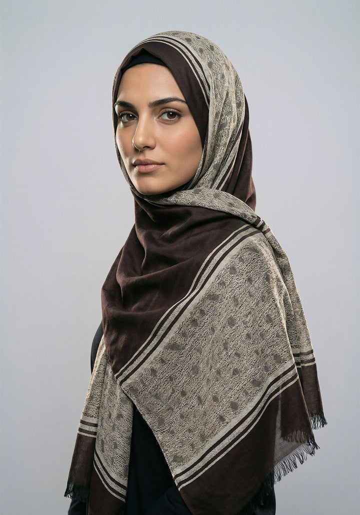 Diba Pashmina Hijab Brown