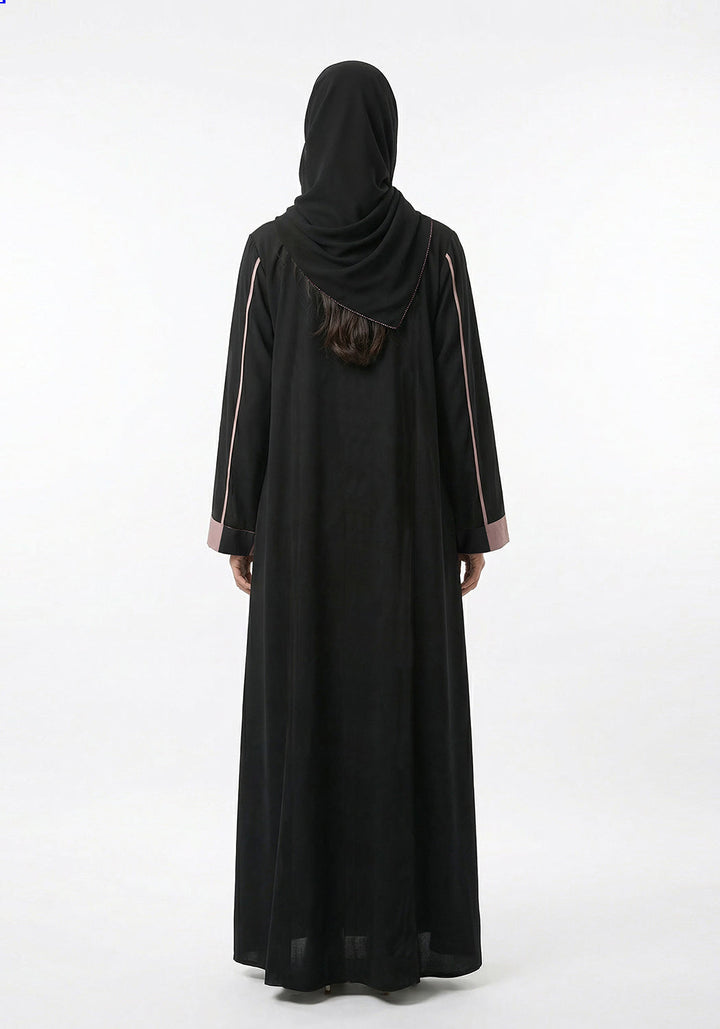 Nida Contrast Abaya | The Classic Edits