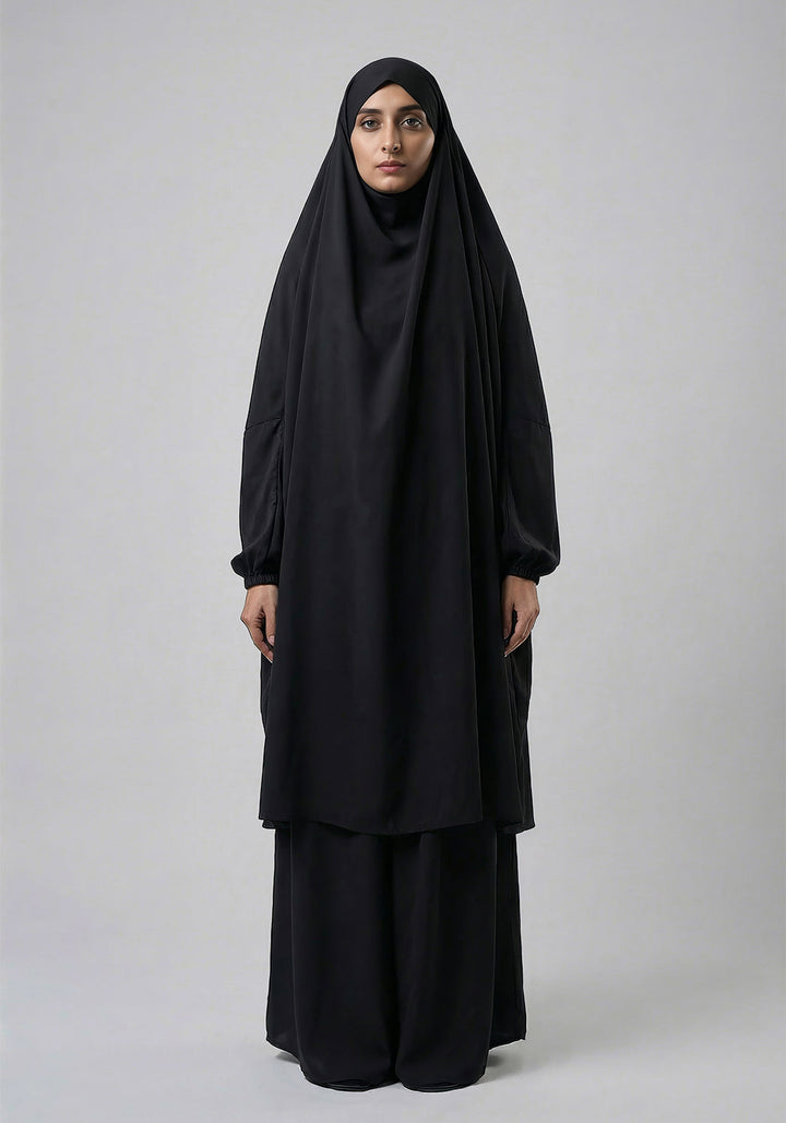 Two-Piece Jilbab - Black