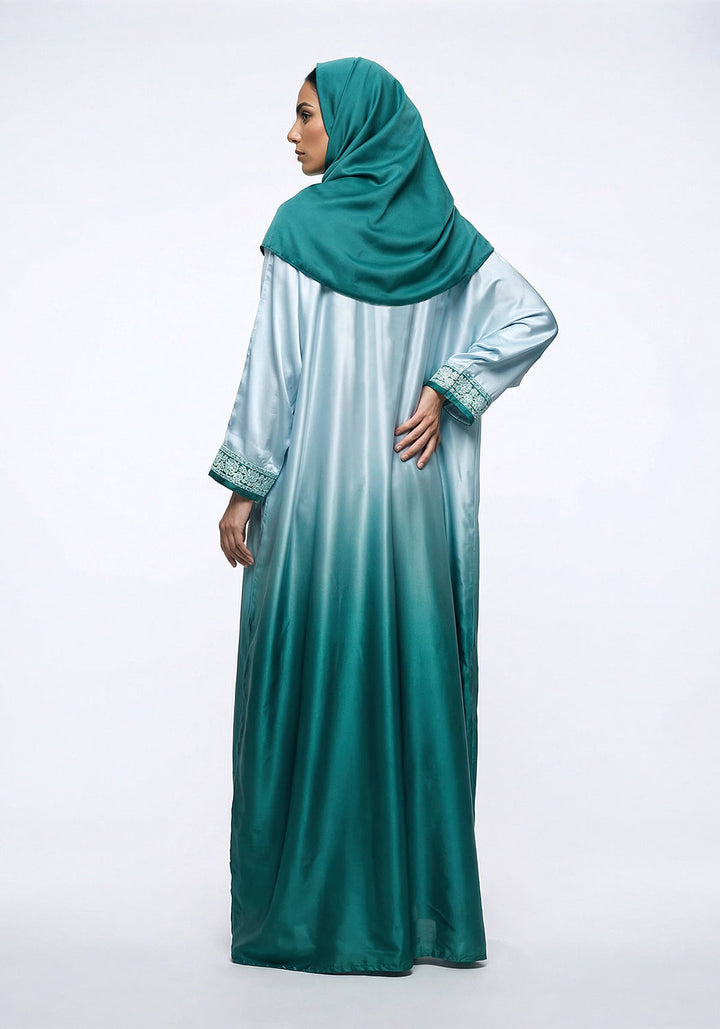 Silk Tie Dye Abaya | Serene Threads