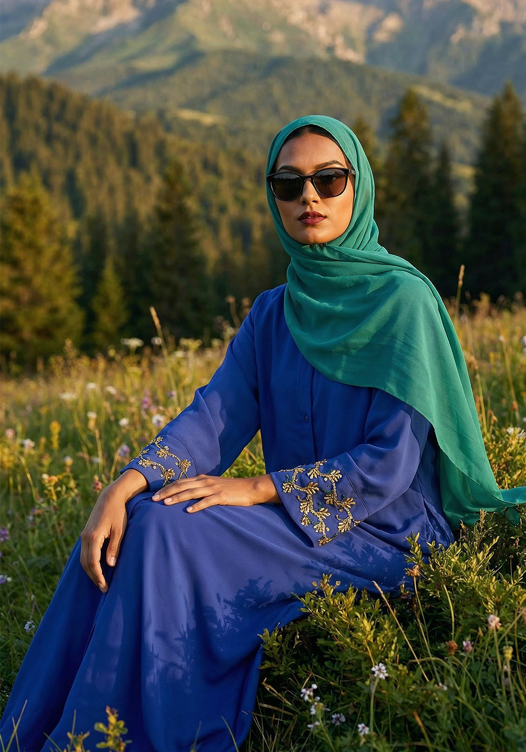 Sapphire Horizon Abaya