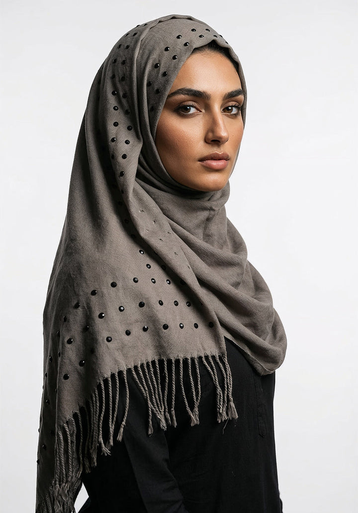 Haya Wool Hijab - Grey
