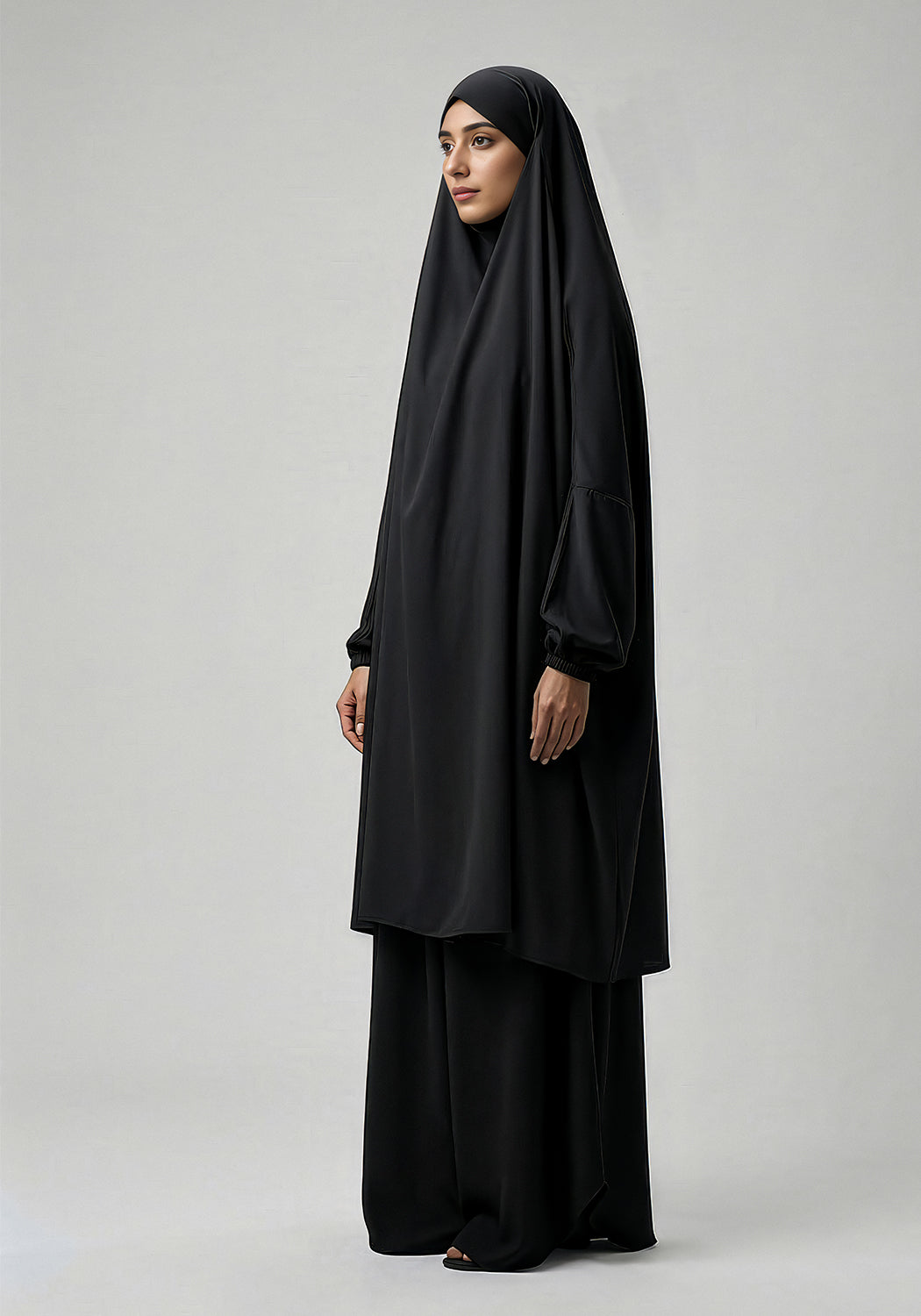 Two-Piece Jilbab - Black