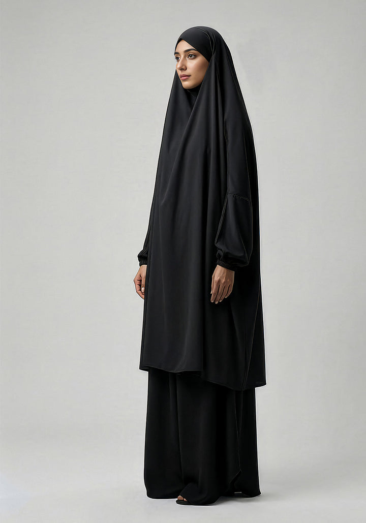 Two-Piece Jilbab - Black