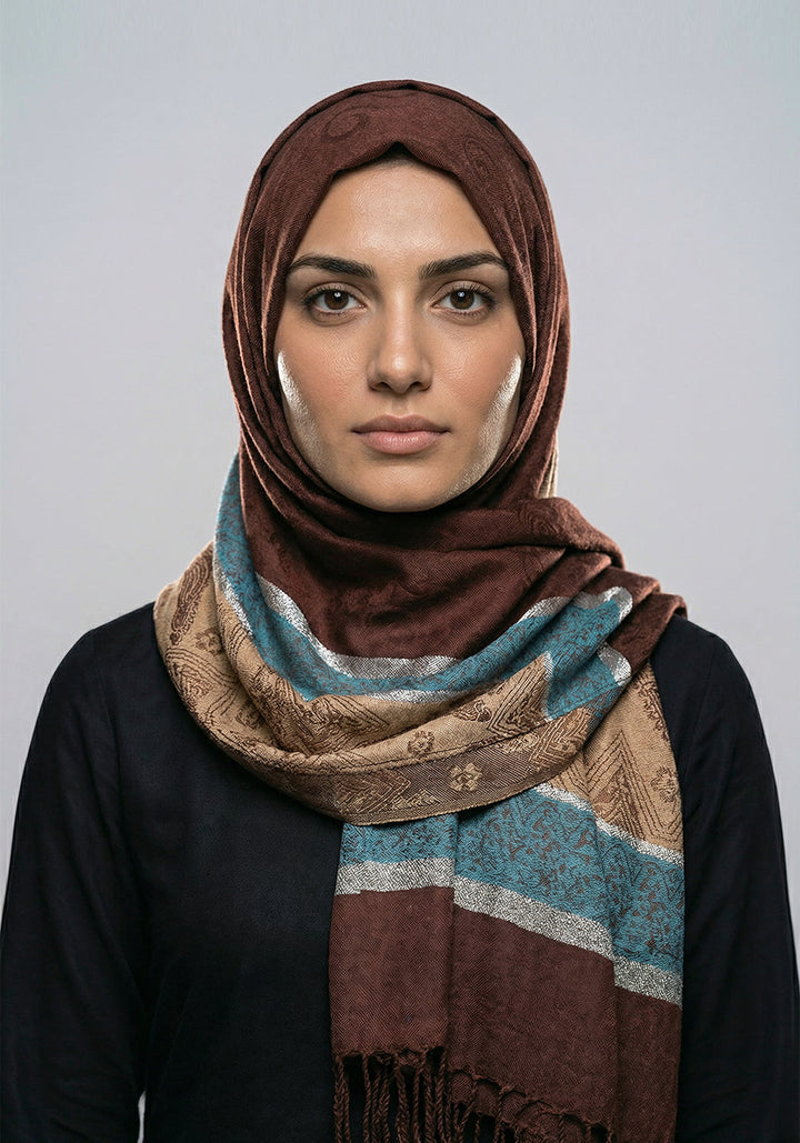 Naira Pashmina Hijab - Dark Brown