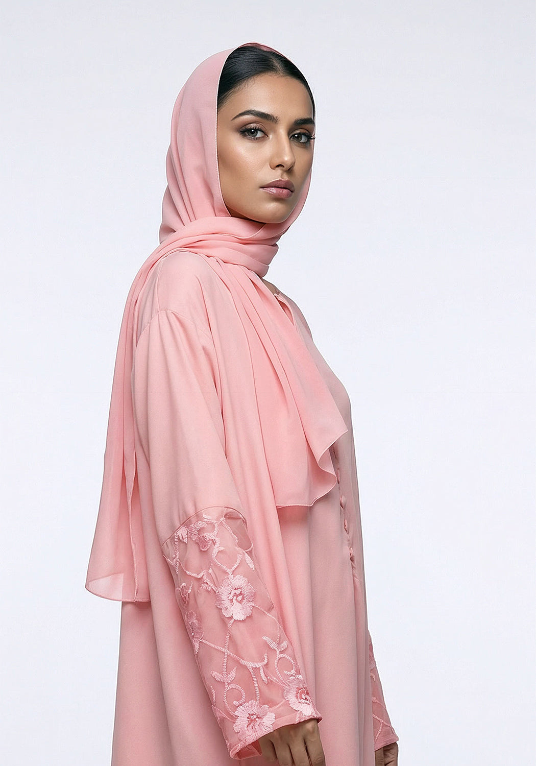 Floral Pink Abaya