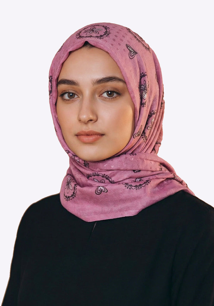 Elsa Turkish Linen HIjab - Pink