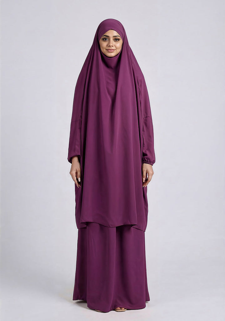 Two-Piece Jilbab - Purple