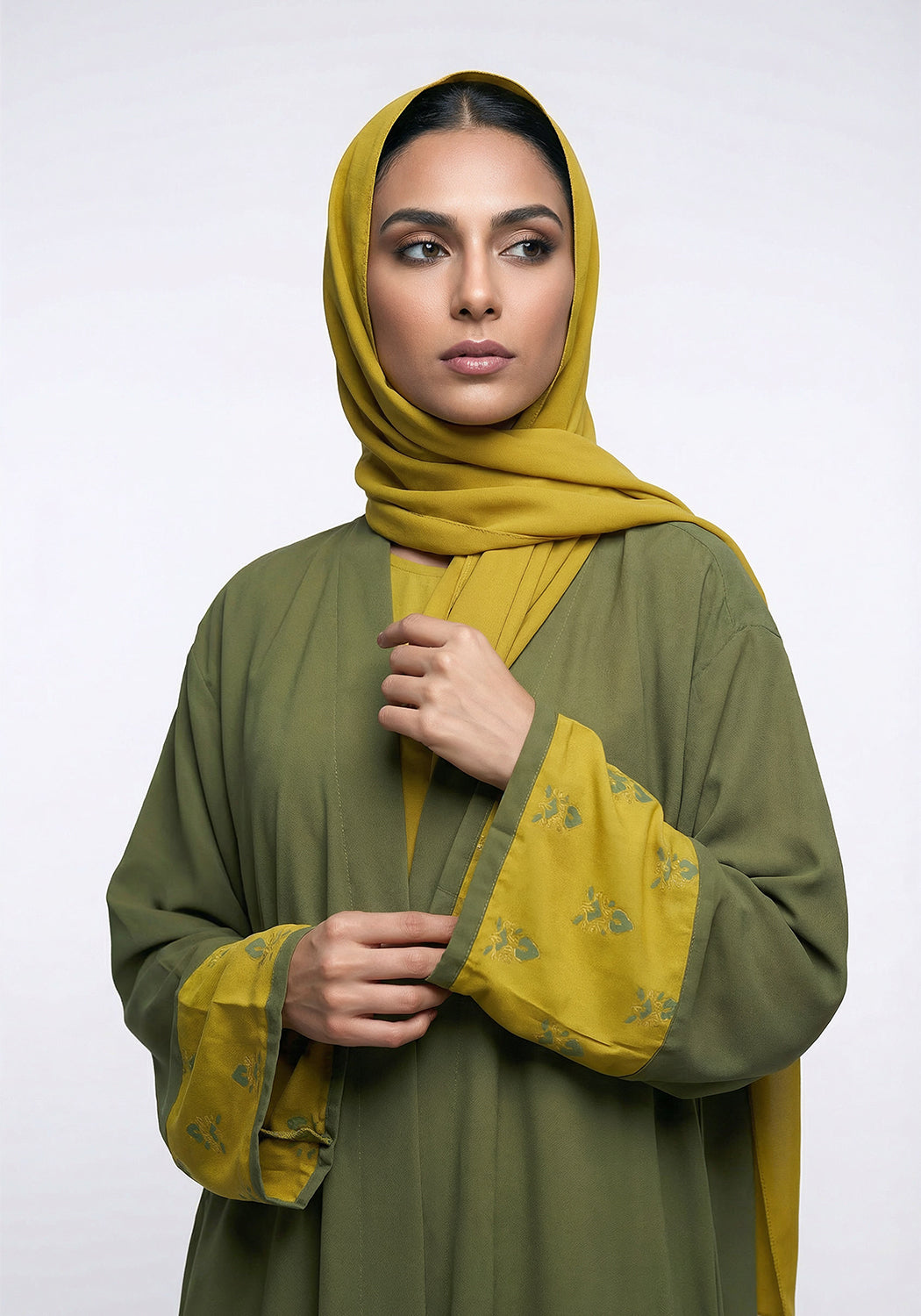 Golden Olive Abaya